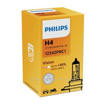 H4 12V- 60/55W (P43t) ( +30% ) Vision (Premium) 12342PRC1